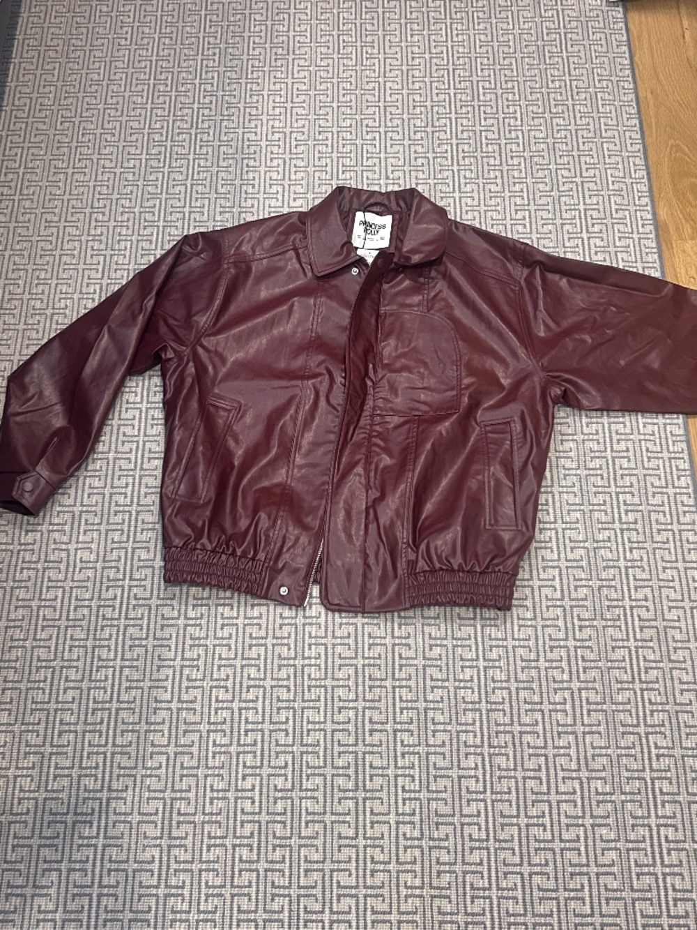 Princess Polly maroon leather jacket (new with tags)